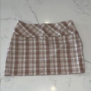 Sunday Best Tan and Cream Mini Skirt